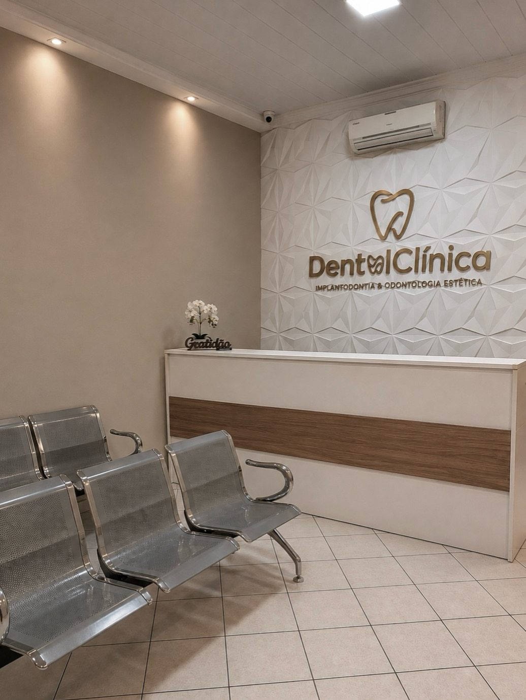 Recepção da Dental Clínica
